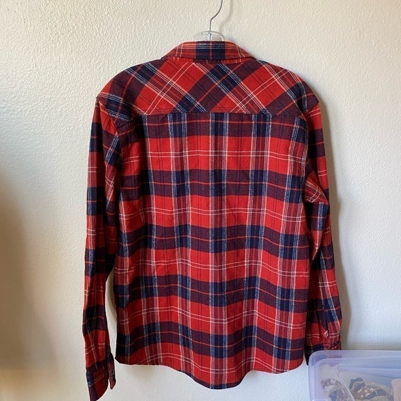 Brixton Men’s Red Plaid Button Down Shirt - Picture 2 of 7